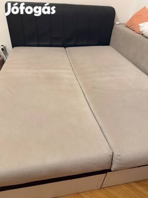 Ágy - Hideghabos ágyneműtartós 160-as ágy eladó, háttámlával (2019-ben