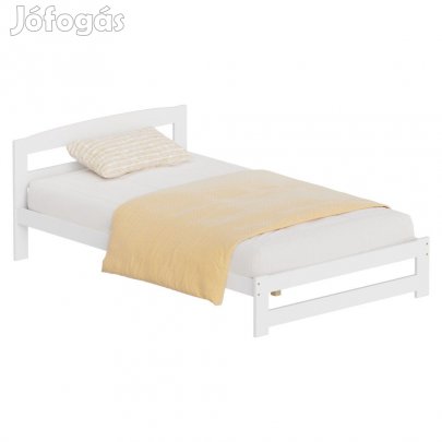 Ágy ágyráccsal, fehér, 120x200, AZRA