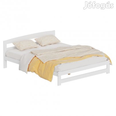 Ágy ágyráccsal, fehér, 160x200, AZRA