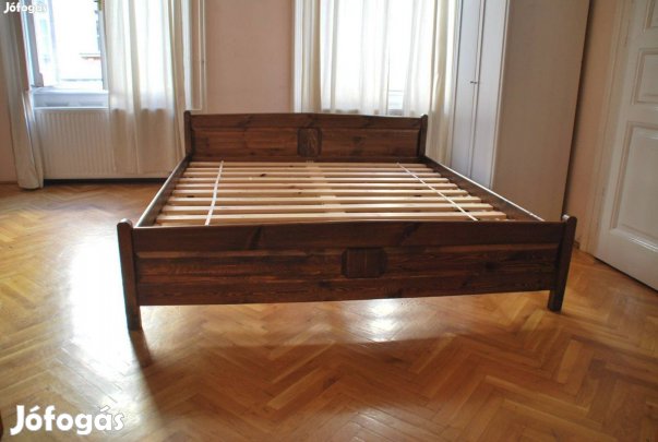 Ágy eladó, ágykeret és ágyrács, borovi fenyő. Emelt magasságú!!
