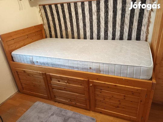 Ágy matraccal, magasított, alsószekrényes eladó