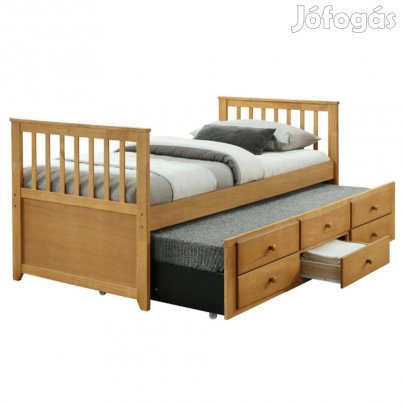 Ágy pótággyal 90x200 tölgy