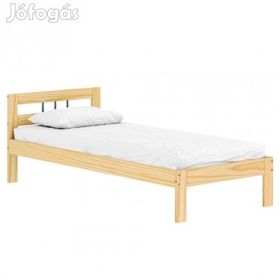 Ágy ráccsal, természetes, fenyőfa, 90x200, JONA NEW