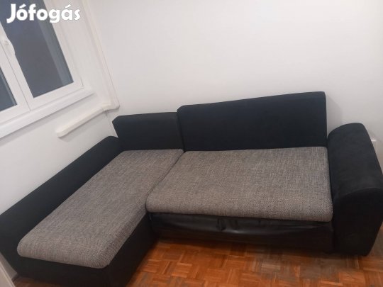 Ágyazható L alakú sarokkanapé jó állapotban