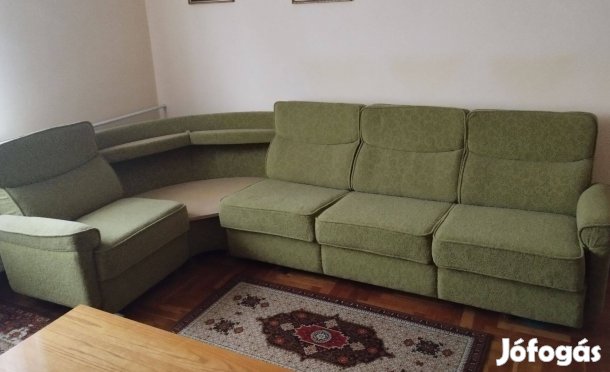 Ágyazható sarok ülőgarnitúra, 2 fotellal