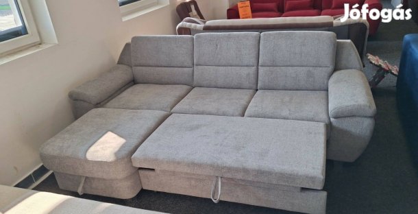 Ágyazható sarokkanapé ágyneműtartóval