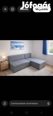 Ágyazható sarrokkanapé