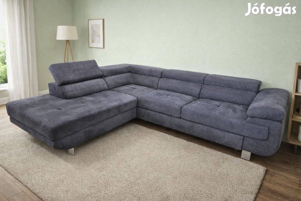 Ágyneműtartós, ágyazható L alakú sarokkanapé