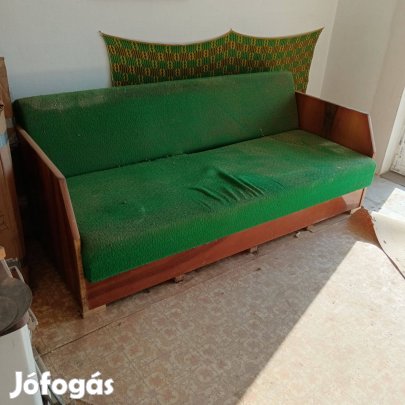 Ágyneműtartós ágy ,2 sz.-s rekamié nagyobbíthatós kanapé retro régi db