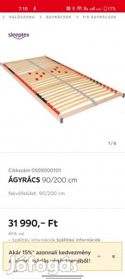 Ágyrács xxxl lutz 90x200