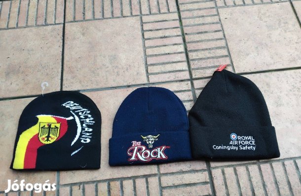 Air force repülős sapka német sapka The Rock télisapka 3db