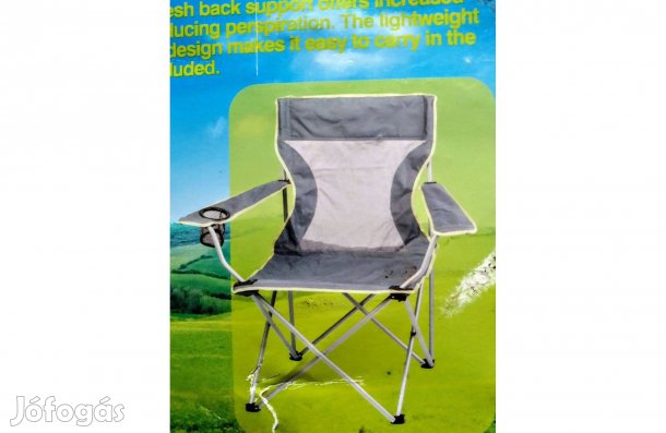 Airflow Szellőző Kemping Szék Új XL Magasított Háttámlával Max 100 KG
