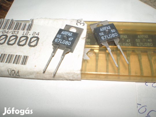 Airpax 67L080 Termosztát,80°C/55°C 1A, visszaálló