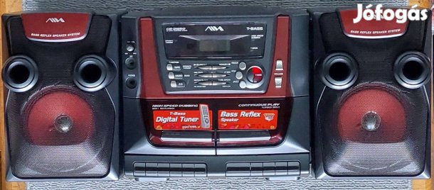 Aiwa CA-DW50 Sztereó Rádió AM/FM CD Lejátszó Kazettás MAGNÓ Boombox