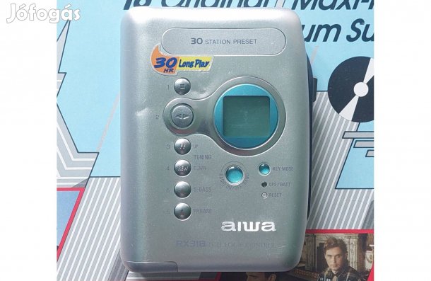 Aiwa RX318 Rádió ODA-Vissza Játszó Walkman Kazettás MAGNÓ ( Fém Ház )