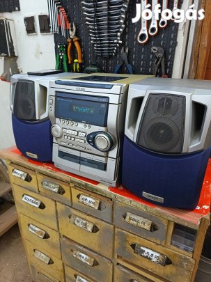 Aiwa hifi lejátszó torony 3 utas hangfalakkal 