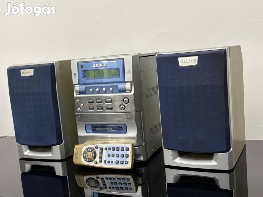 Aiwa lcx-357 komplett hifi rds,aux távirányítóval, számlával ! 