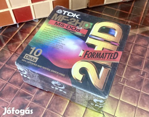 Ajándék ötlet! Bontatlan csomagolású, 10 db-os TDK formatált lemez