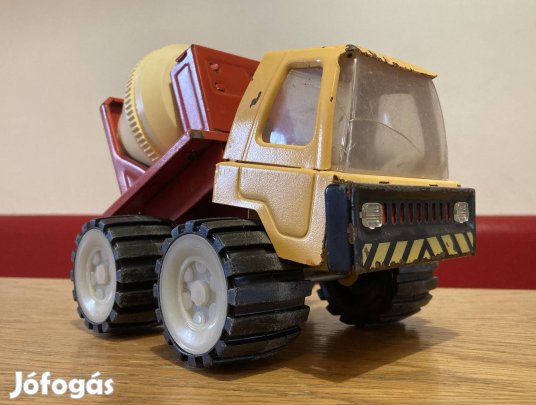 Ajándék ötlet! Fém-műanyag betonkeverő játékautó