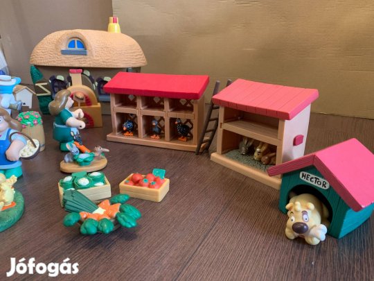 Ajándék tárolóval Mesekönyv 70 db + komplett farm játékszett