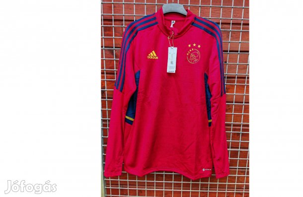 Ajax Amsterdam bordó eredeti adidas cipzáras nyakú felső (L)