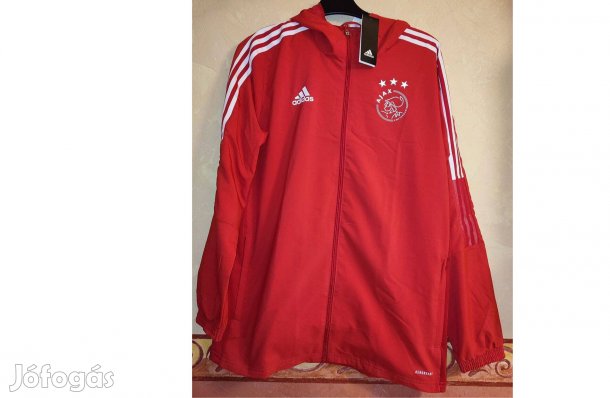 Ajax Amsterdam eredeti piros adidas kapucnis dzseki (M)