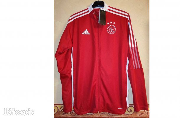 Ajax Amsterdam eredeti piros fehér adidas cipzáras felső (M)
