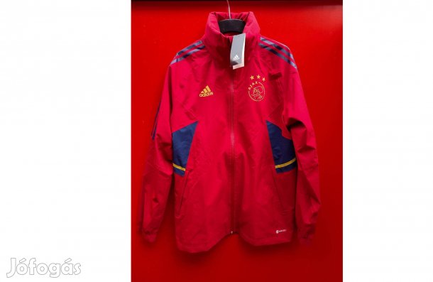 Ajax Amsterdam eredeti piros kék adidas kapucnis dzseki