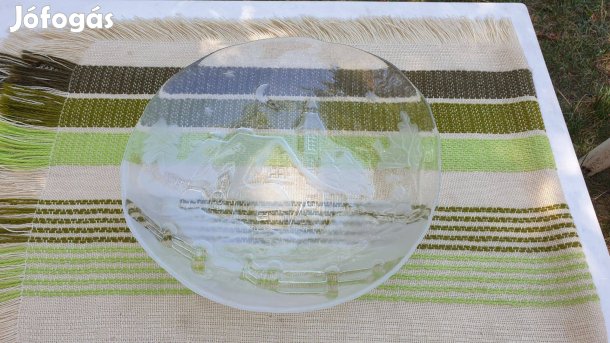 Ajkai kristály tál eladó, új, 32 cm