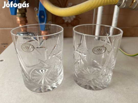 Ajkai kristály whiskey-s pohár, ólom lkristály