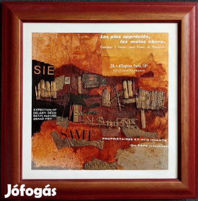 Ajtai Tamás festmény "Időzóna" 50x50 cm, kerettel: 63x63 cm