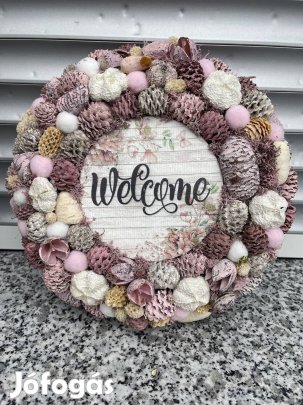 Ajtódísz kopogtató ( rózsaszín ) 