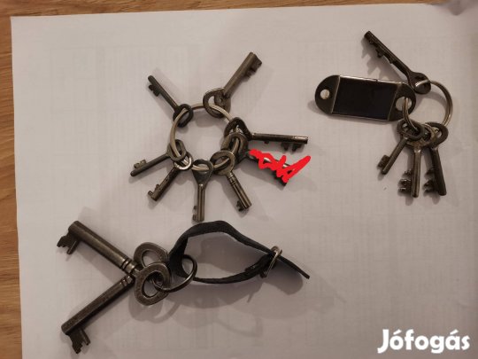 Ajtókulcs, szekrénykulcs, levélszekrény kulcs 500 Ft/darab