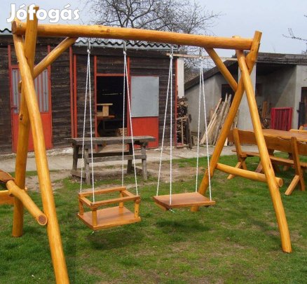 Akácból készült hintaállvány 2 db hintával