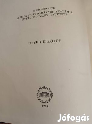 Akadémia kiadó A magyar nyelv értelmező szótára I-VII