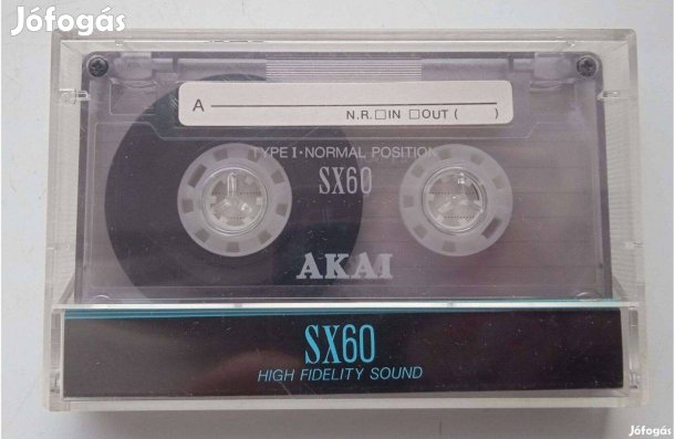 Akai SX 60 retro audió kazetta , borító papíron felirat