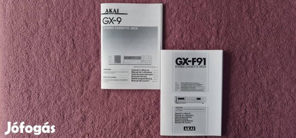 Akai használati útmutatók (Manual) Akai Gx-9+Gx-F91 kazettás magnók #2
