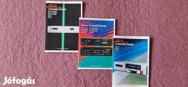 Akai kazettás magnó brosúra csomag (3 db)