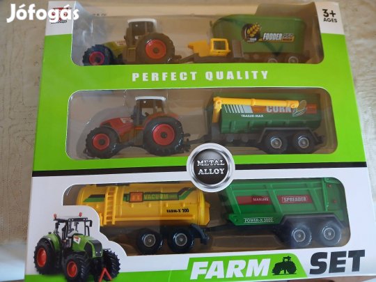 Akció 24. Farmset 6 Db-os Fém Traktorszett Új Bontatlan :