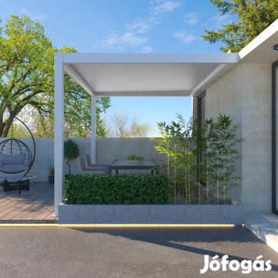 Akció 3x4 méteres falra szerelhető motoros alumínium pergola raktárról