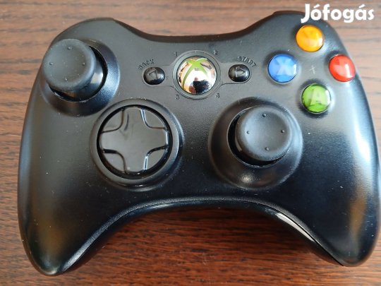 Akció 62. Xbox 360 Fekete Vezeték Nélküli Controller Újszerű :