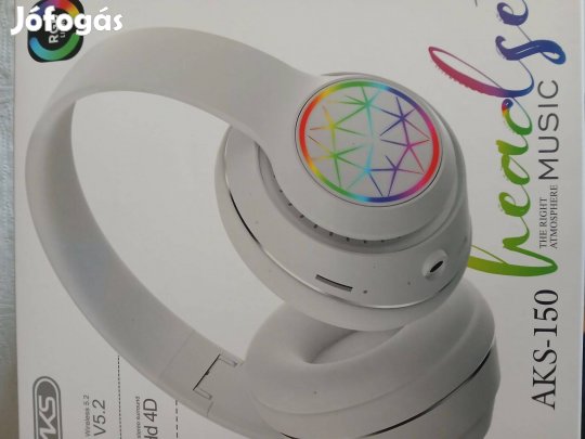 Akció 63. Bluetooth Headset Fejhallgató AKS-150 Szürke Új Bontatlan :