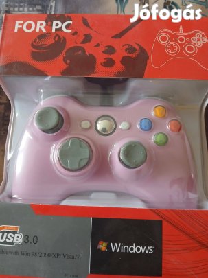 Akció 71. Xbox 360 Pc Rózsaszin Vezetékes Controller Új Bontatla