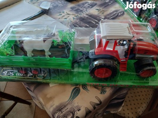 Akció Farm Állatszállitós Traktorszett Új Bontatlan :
