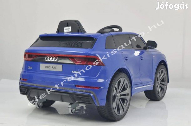 Akció! AUDI Q8 egyszem. 12V-os lakk kék eredeti elektromos kisautó
