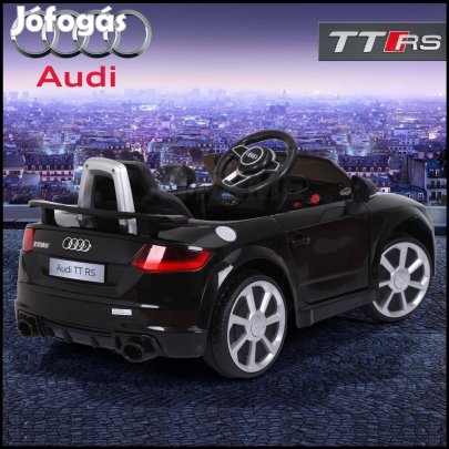 Akció! AUDI TT RS 12V-os fekete eredeti licenc elektromos kisautó