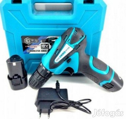 Akció! Dupla lítium akkumulátoros fúró csavarozó csavarbehajtó 12V