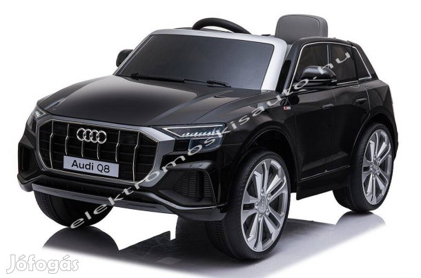 Akció! Egyszemélyes 12V-os AUDI Q8 fekete elektromos kisautó