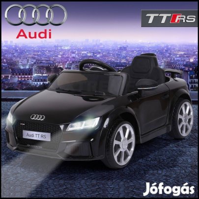 Akció! Egyszemélyes 12V-os AUDI TT RS fekete elektromos kisautó