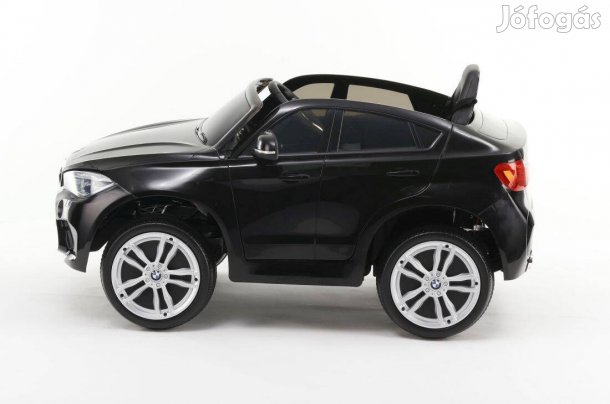 Akció! Egyszemélyes lakk fekete BMW X6M 12V-os elektromos kisautó